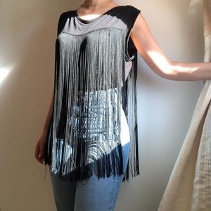 Zara fringe top